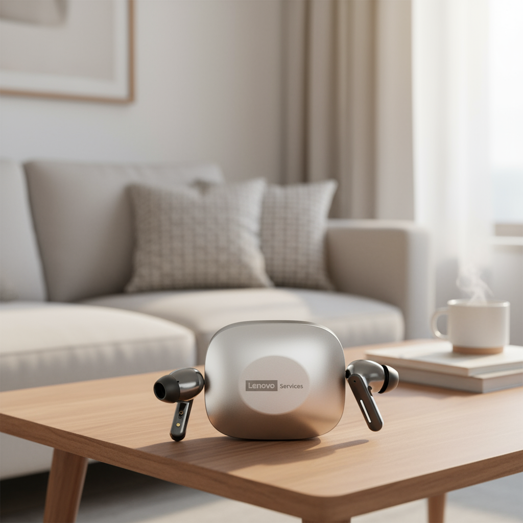 หูฟังบลูทูธ Lenovo LE209 พร้อมระบบลดเสียงรบกวน, เสียง Hi-Fi, แบตเตอรี่ใช้งานได้นาน สําหรับอุปกรณ์พกพ