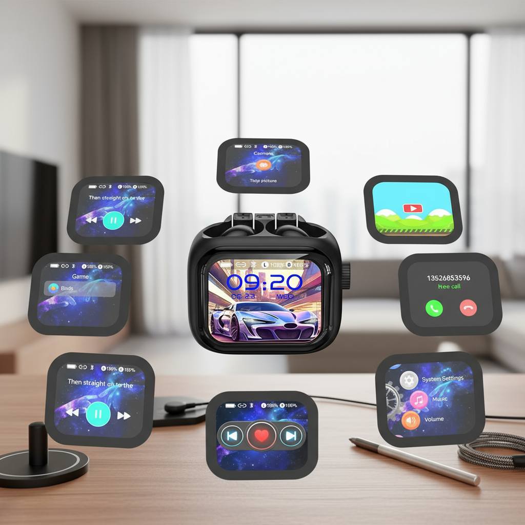 หูฟังไร้สายแปลภาษาอัจฉริยะ HTC NE40 AI บลูทูธ 6.0 หน้าจอ LED เสียง HiFi ตัดเสียงรบกวน กันน้ํา