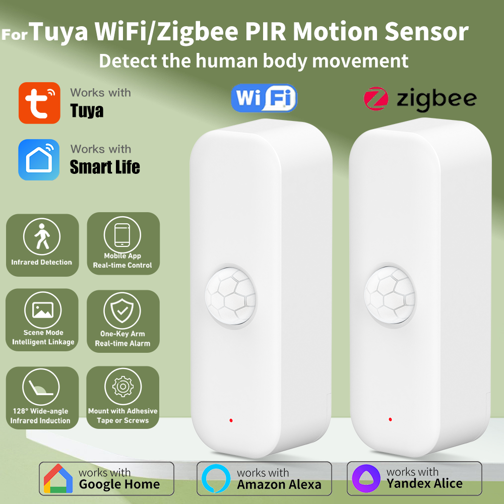 สมาร์ท PIR WiFi Zigbee 3.0 Motion Sensor Human Presence Detector App รีโมทคอนโทรลทํางานร่วมกับ Tuya Smart Life Alexa Yandex
