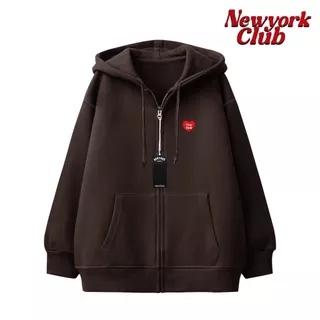 เสื้อคลุมแขนยาว เสื้อกันหนาว กันแดด มีฮู้ด New York 1965 NEWYORKCLUB-COLLECTION ZIPPER (ปักหัวใจ)