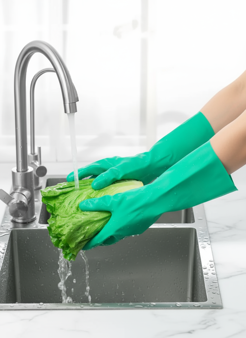 เดลต้า พลัส ไนเทร็กซ์ VE801 - ถุงมือนิรภัยป้องกันสารเคมี, วัสดุไนไตรล์, ล้างทําความสะอาดได้และนํากลั