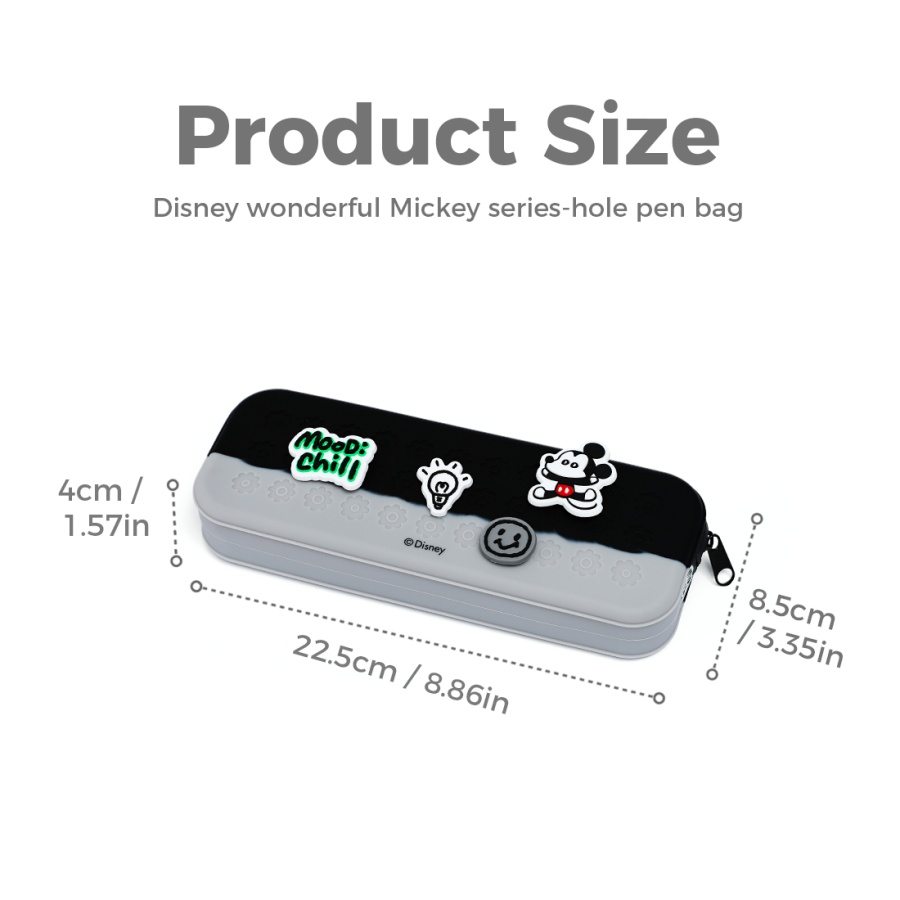 MINISO  ดิสนีย์ มิกกี้ ซีรีส์ - กล่องดินสอกลวงสุดเจ๋ง ทนทาน และทันสมัย ขนาด 22.5ซม. x 8.5ซม. x 4ซม. - รูปที่ 2