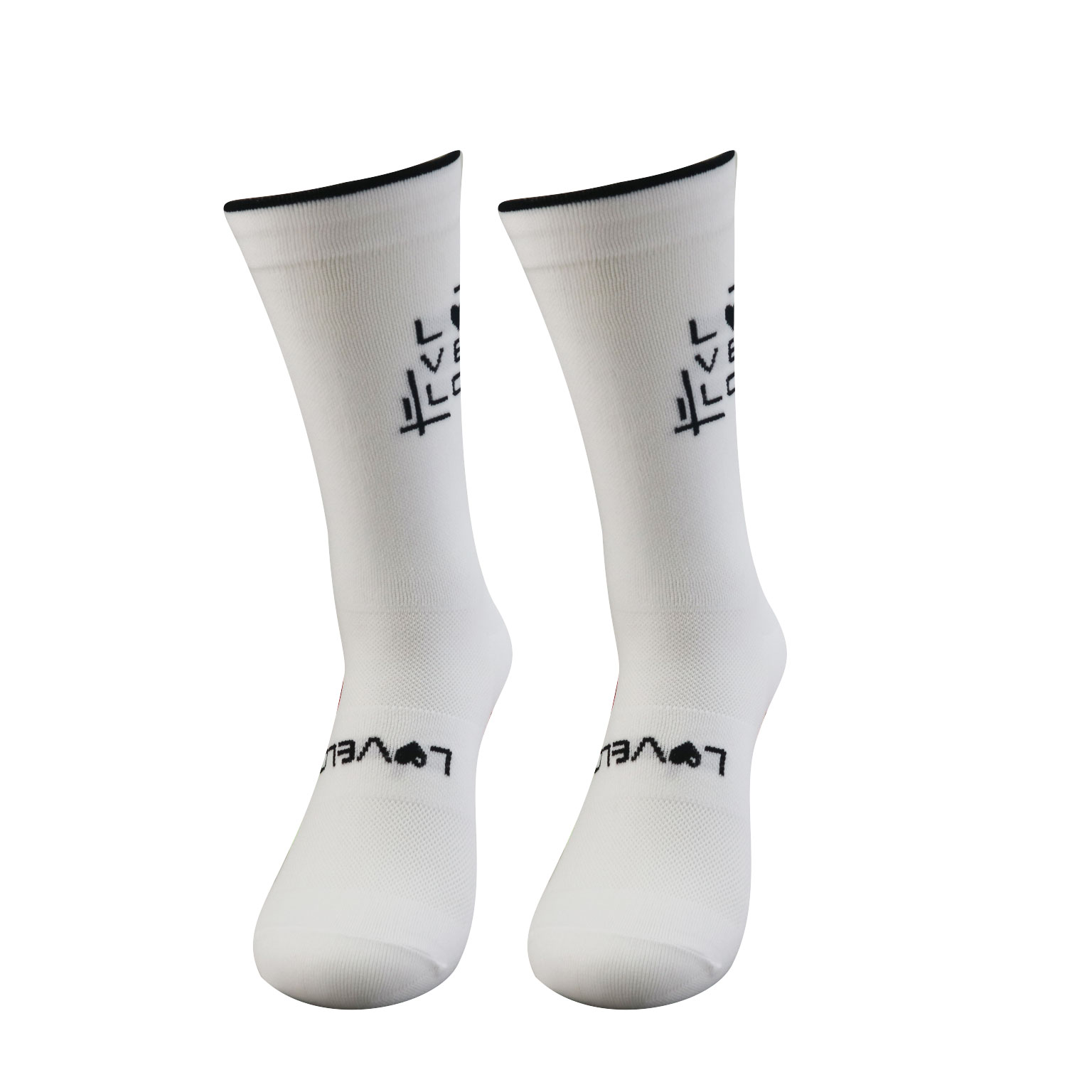 ถุงเท้าปั่นจักรยานตาข่ายสําหรับผู้ชาย | ถุงเท้ากีฬาระบายอากาศสไตล์เกาหลี | ดํา/ขาว 1 คู่ - รูปที่ 4