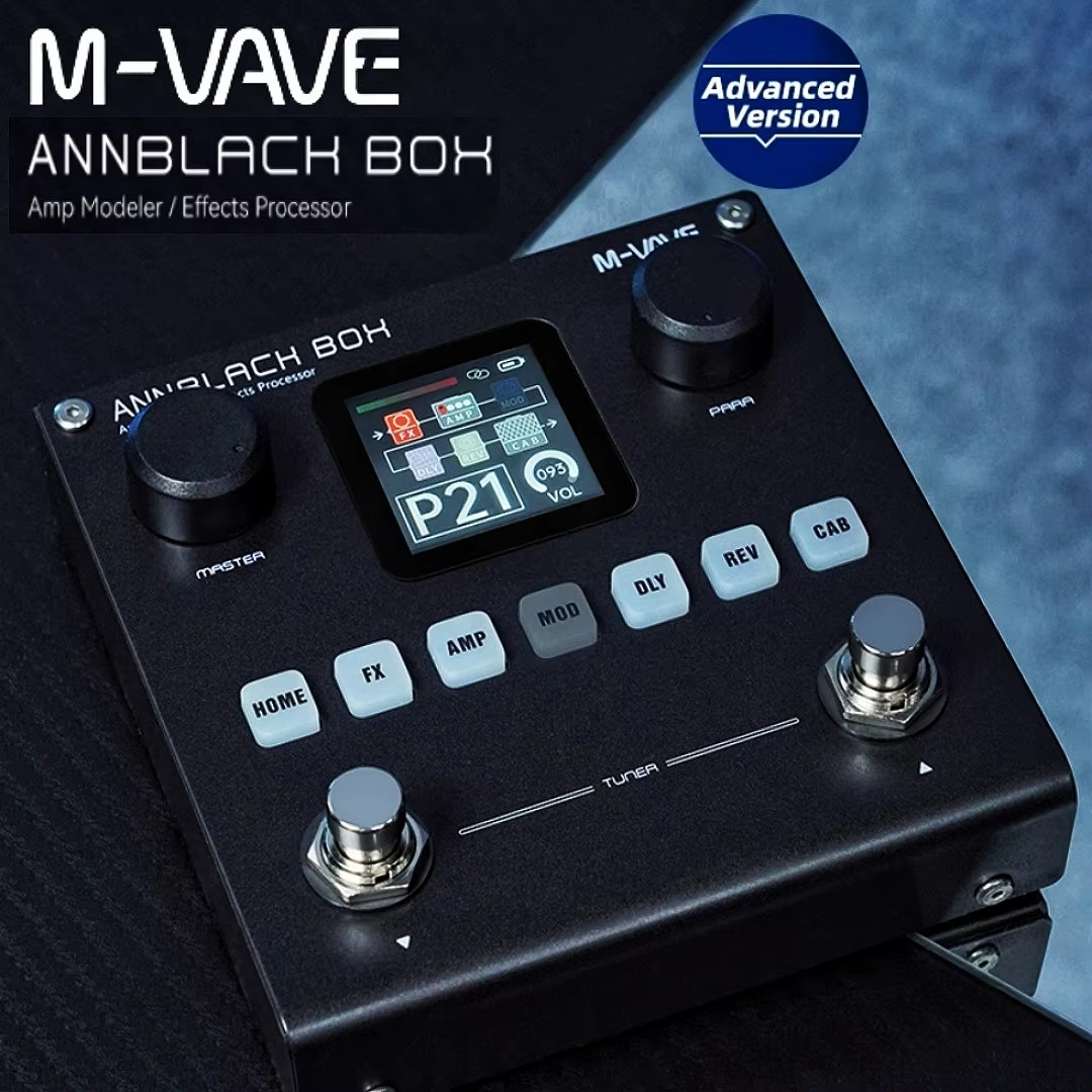 M-VAVE Annblackbox Multi-Effects Pedal, Blackbox Guitar/Bass Amp Simulator w/80 รีเซ็ตได้, 6 FX & แบ