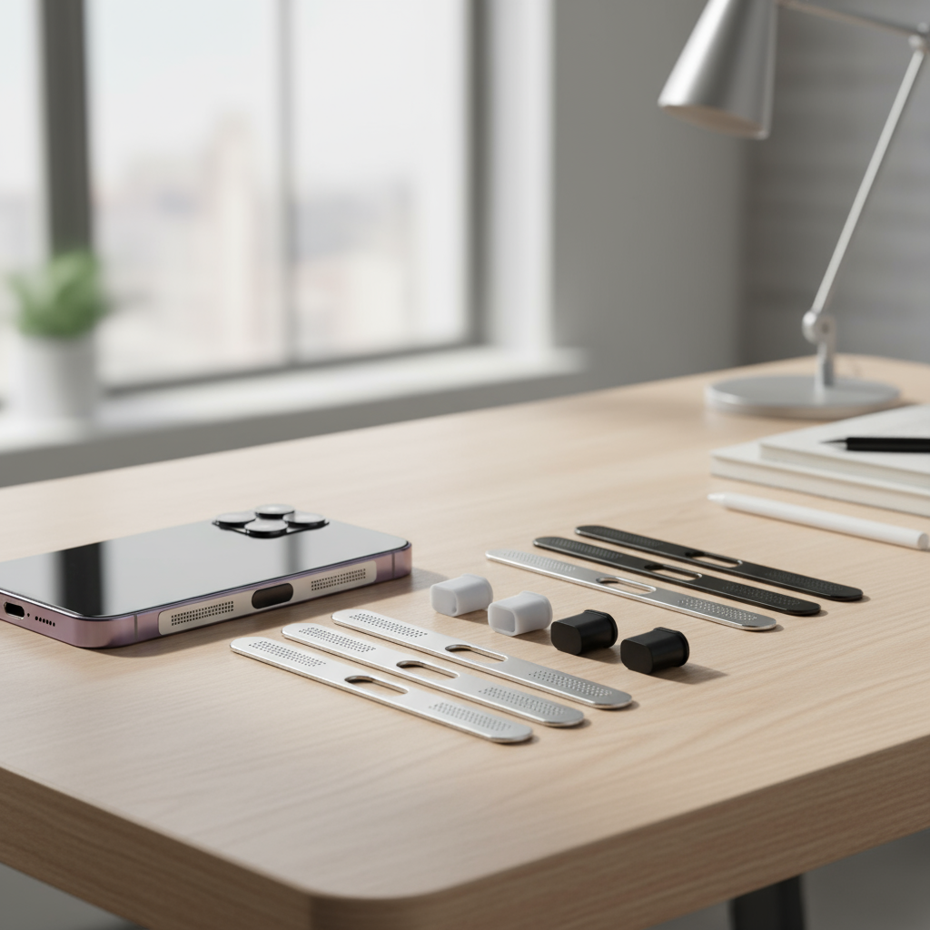 ตาข่ายกันฝุ่นลําโพงและหูฟังแบบมีกาวในตัว สําหรับ lPhone 16 15 Pro Plus Max