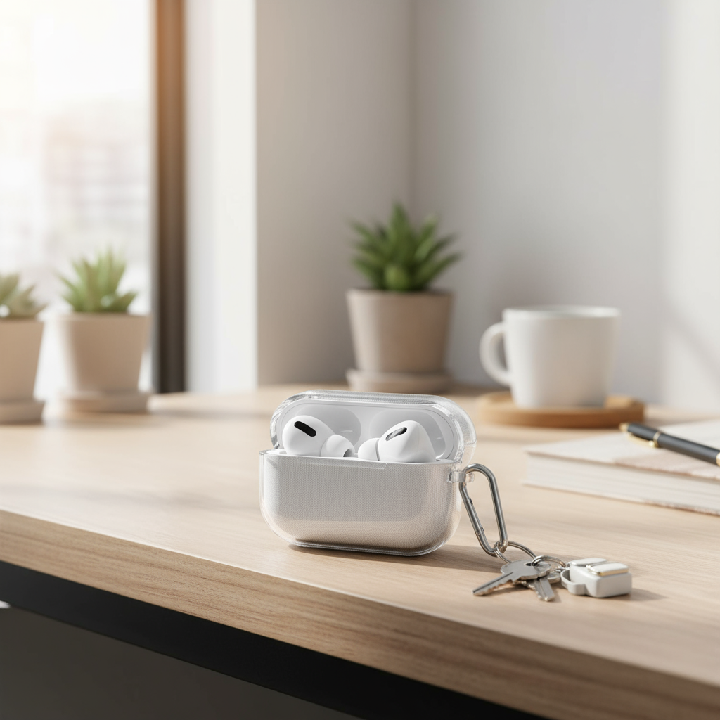 เคส TPU ใสสําหรับหูฟัง AirPods Pro3 พร้อมตัวล็อก สําหรับ AirPod 4/3/Pro 3 Pro2 4 ANC