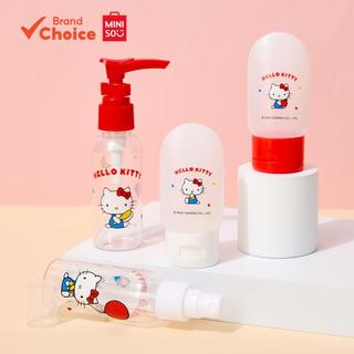 MINISO  ชุดอุปกรณ์เดินทางแบบพกพา Sanrio Series - Hello Kitty สุดน่ารัก ชุด 4 ชิ้น ขนาด 2 ซม. × 17 ซม. × 15 ซม.