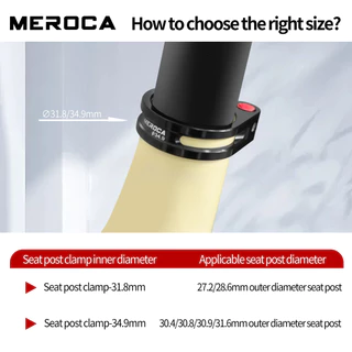 ตัวหนีบหลักอานจักรยาน MEROCA ตัวล็อคที่นั่งจักรยาน อะลูมิเนียมอัลลอย สําหรับจักรยานเสือหมอบ ขนาด 31.8 34.9 มม.