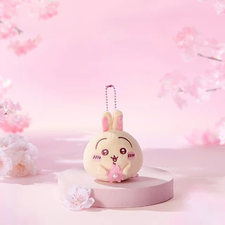MINISO ซีรีส์ chiikawa - พวงกุญแจฤดูซากุระน่ารักและอร่อย ขนาด 8ซม. × 9ซม. × 8ซม.