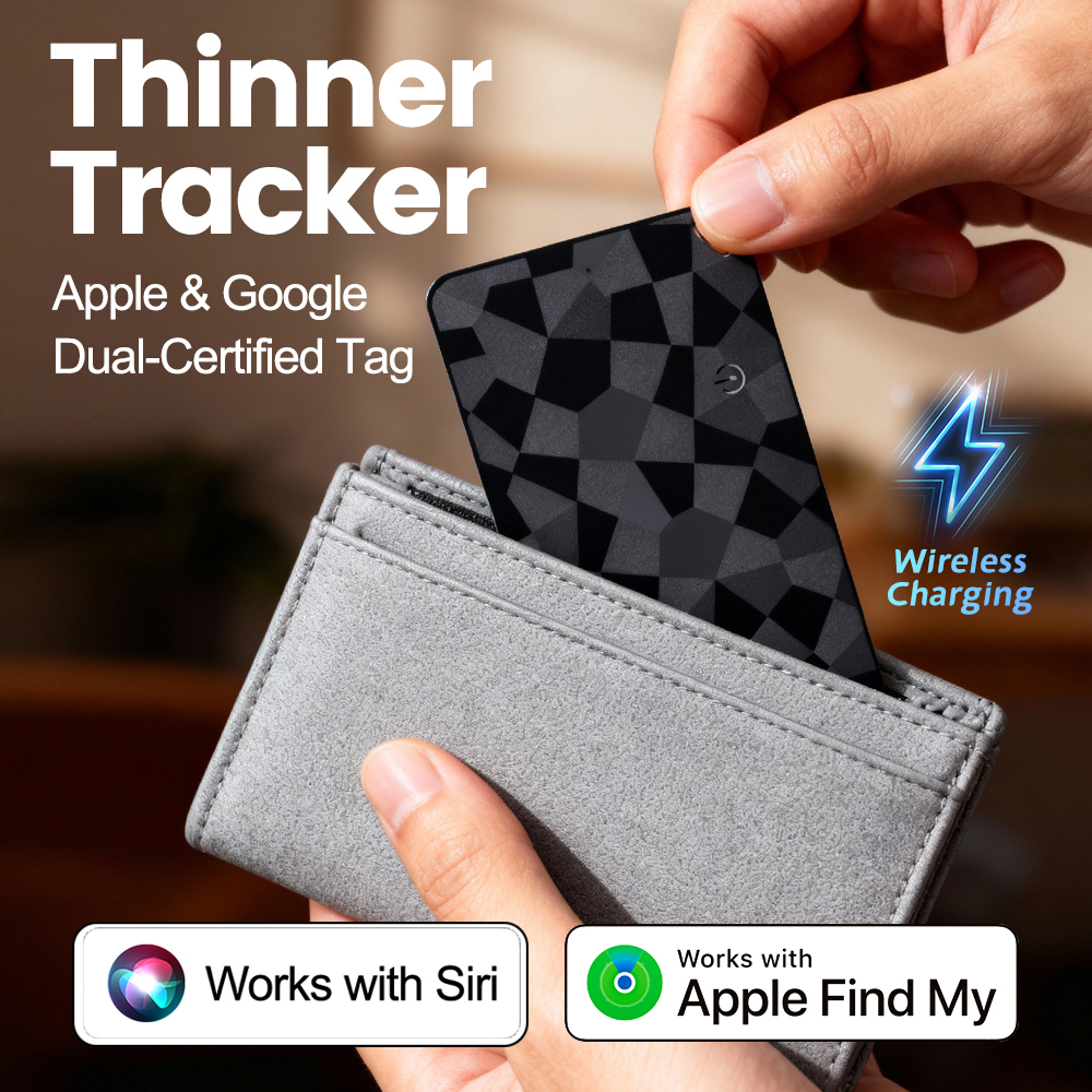 กระเป๋าสตางค์บัตรติดตามบางเฉียบ Anti-Loss Gps Tracker แท็กตําแหน่งอัจฉริยะสําหรับ Iphone ค้นหาแอปของ