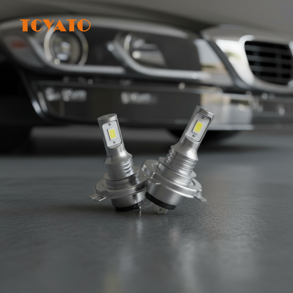 หลอดไฟตัดหมอก LED สําหรับรถยนต์ 1 ชิ้น TCYATO รุ่น T7 H4 H1 H8 H9 H11 9005 9006 CSP ชุดไฟหน้า LED DR