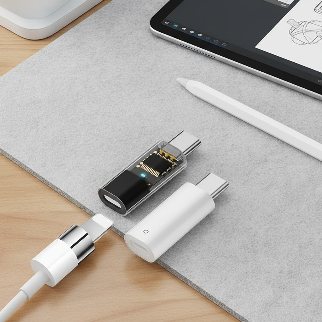 อะแดปเตอร์ USB C Fonken สําหรับ Apple Pencil รุ่น 1 สําหรับการจับคู่บลูทูธกับ iPad 10/11 Gen