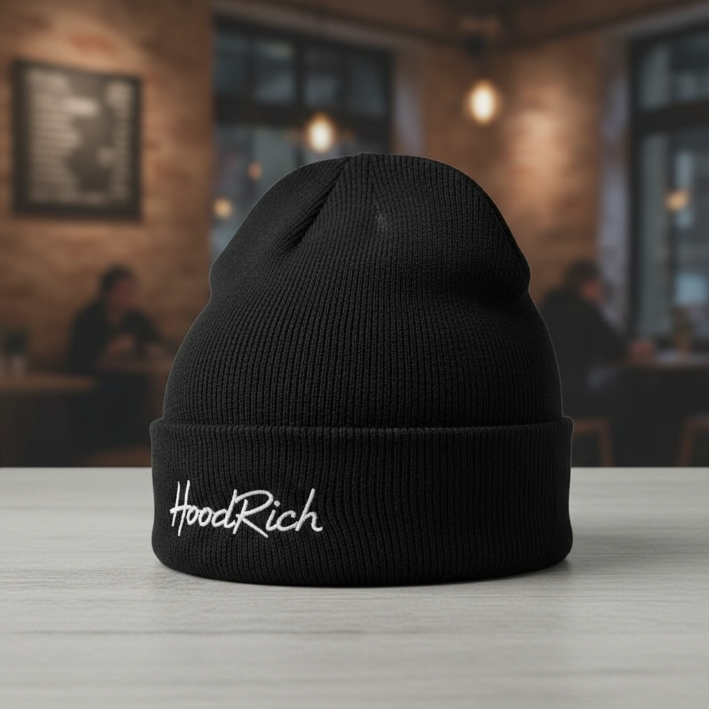 หมวกกะโหลกศีรษะสีดําและเทา HUNNID