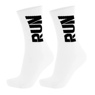 ถุงเท้าทรงสูงพิมพ์ลายตัวอักษร ไม่จํากัดเพศ | 2-Pack Gym & Streetwear Crew Running Socks (ดํา/ขาว/กุหลาบ)