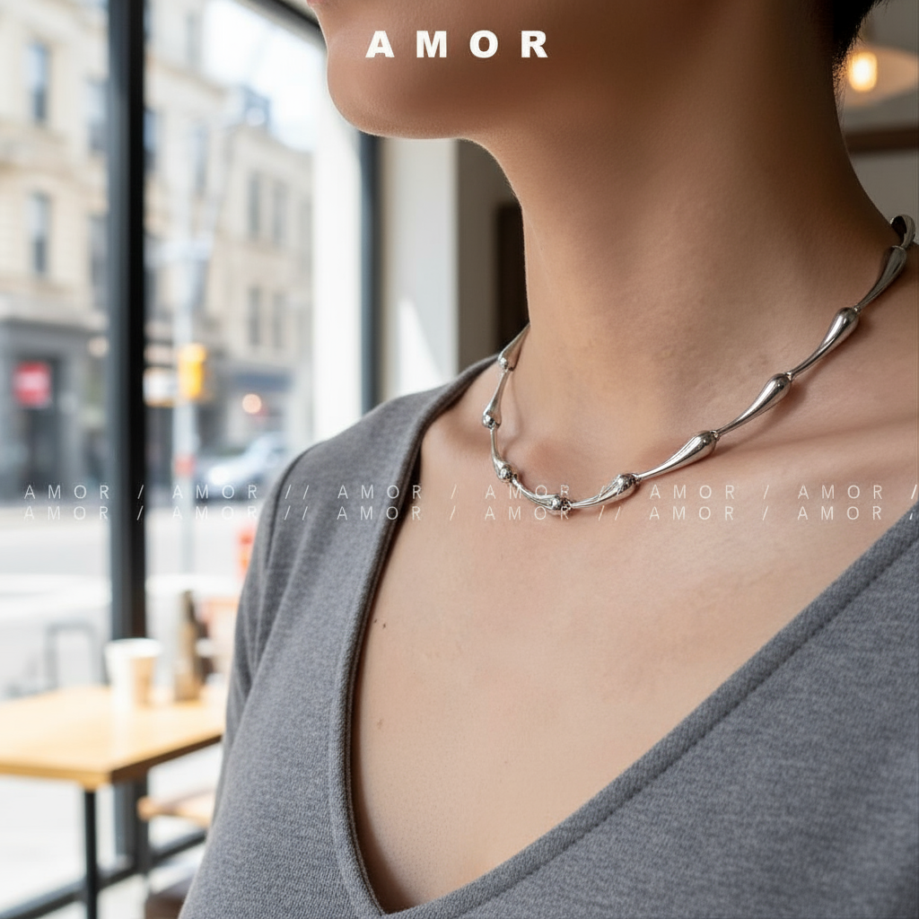 สร้อยคอจี้ Rupert Teardrop โซ่กระดูกไหปลาร้า เครื่องประดับของขวัญที่ไม่เหมือนใครสําหรับผู้ชายและผู้หญิง