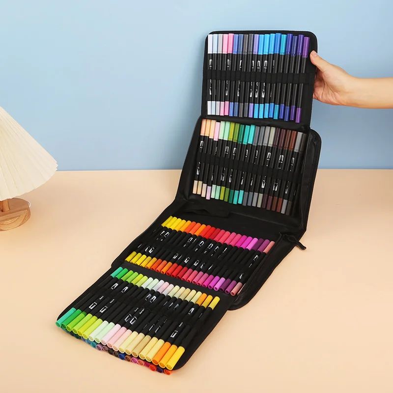 ชุดปากกามาร์กเกอร์แปรงสีน้ํา 120/168 - ปากกาสีแบบ คู่-เคล็ดลับ สําหรับระบายสี, การประดิษฐ์ตัวอักษร, วาดและเขียน - รูปที่ 3