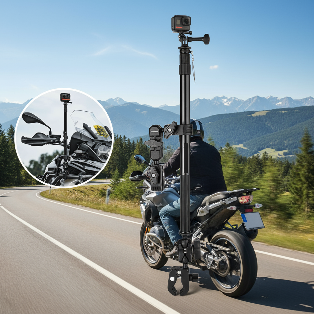 ตัวยึดถ่ายภาพจักรยาน MDL 3531 ตัวยึดกล้องยาวสําหรับมอเตอร์ไซค์