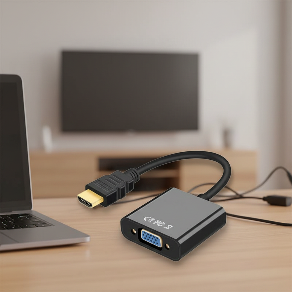 สายแปลง HDMI เป็น VGA พร้อมเสียง ตัวผู้เป็นตัวเมีย ตัวแปลงพอร์ตแสดงผล