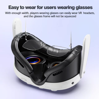 แผ่นอินเทอร์เฟซใบหน้าและแผ่นปิดหน้าสําหรับอุปกรณ์เสริม Meta Oculus Quest 3/3S, แผ่นโฟม PU กันเหงื่อ, ดีไซน์ที่ระบายอากาศได้สําหรับอุปกรณ์เสริม VR Quest 3S