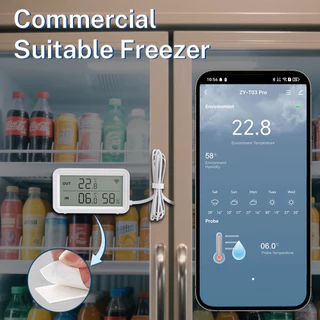 สําหรับ Tuya Wifi อุณหภูมิและความชื้นเซนเซอร์ดิจิตอล LCD ทํางานสะดวก WithTuya Smart Life Google Assistant, พร้อมโพรบภายนอก