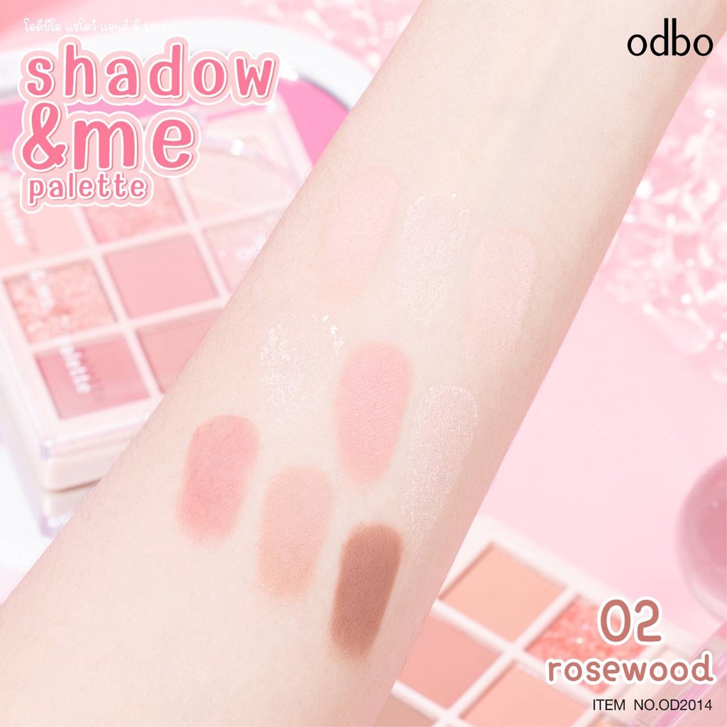 Odbo พาเลทอายแชโดว์  รุ่น #OD2014  สี No.02 Rosewood ขนาด 6.5 กรัม