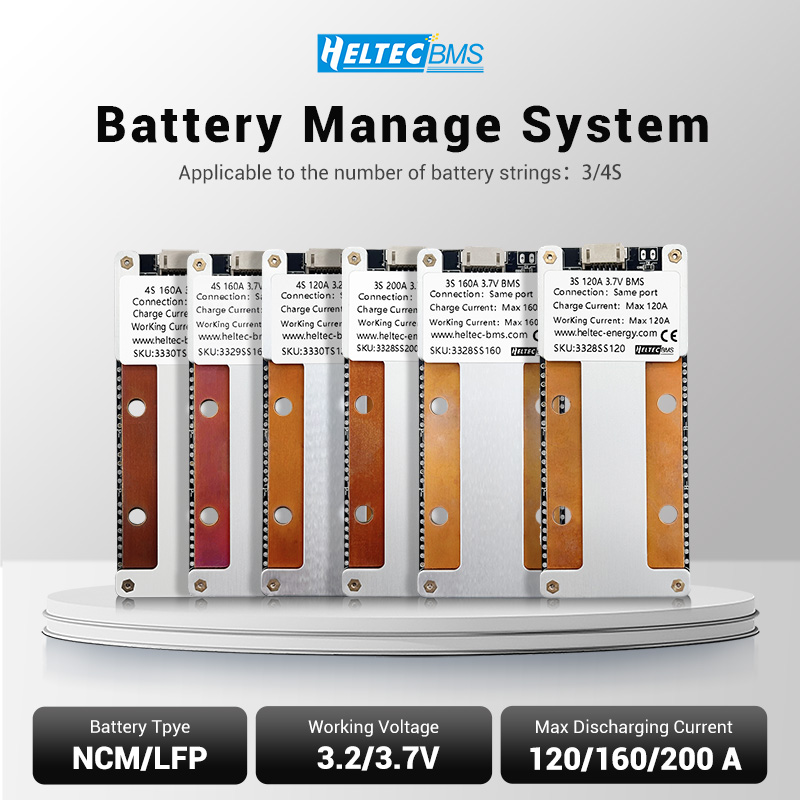 บอร์ดป้องกันแบตเตอรี่ Heltecbms 3S 4S BMS 12V 120A-200A LiFePO4
