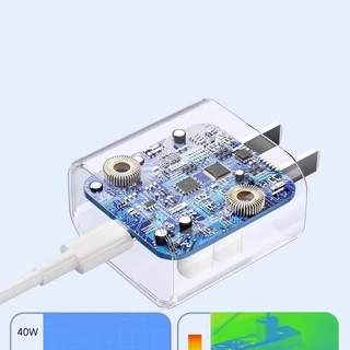 PD 20W ชุดพอร์ต Type-C หัวชาร์จเร็วเข้ากันได้สําหรับ iPhone 17/16/15/14/13/12 สําหรับปลั๊กสายเคเบิลข้อมูล iPad