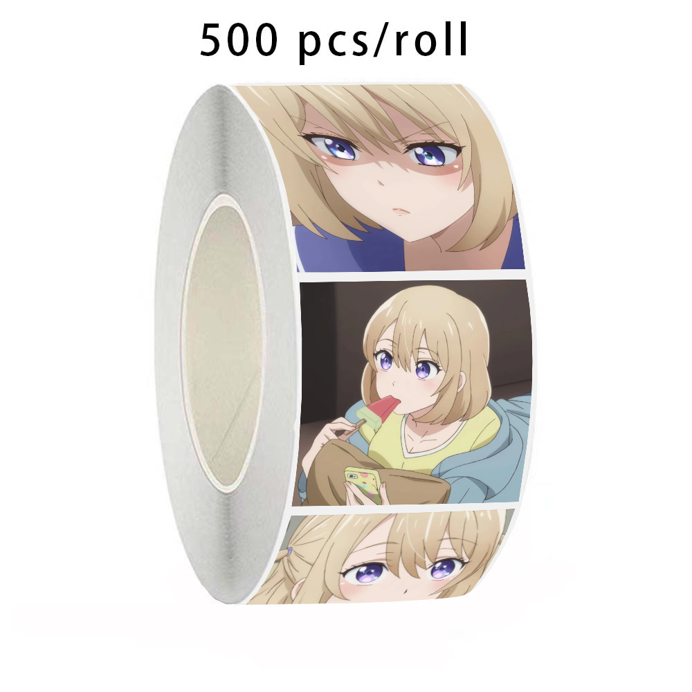 Umino Sachi น่ารักอะนิเมะสติกเกอร์ม้วน, 500 ชิ้นสติกเกอร์โทรศัพท์,สติกเกอร์แล็ปท็อปสําหรับสเก็ตบอร์ด