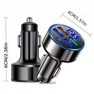 Type-C 5 พอร์ต 100W QC3.0 ที่ชาร์จแบตในรถที่จุดบุหรี่ PD Fast ชาร์จอะแดปเตอร์ชาร์จโทรศัพท์ในรถยนต์สําหรับ Xiaomi iPhone Samsung
