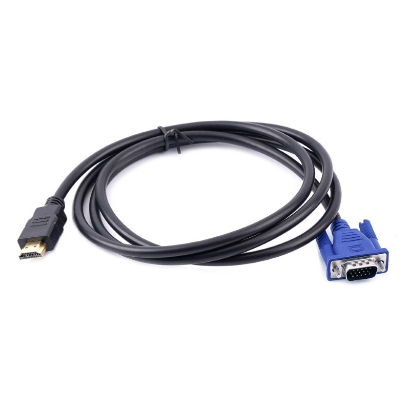 สาย HDMI เป็น VGA 1.5M Gold-Plated Passive ไม่มีอะแดปเตอร์ HDMI ชิปในตัวสําหรับจอภาพโปรเจคเตอร์ TV-OUT ที่จําเป็น