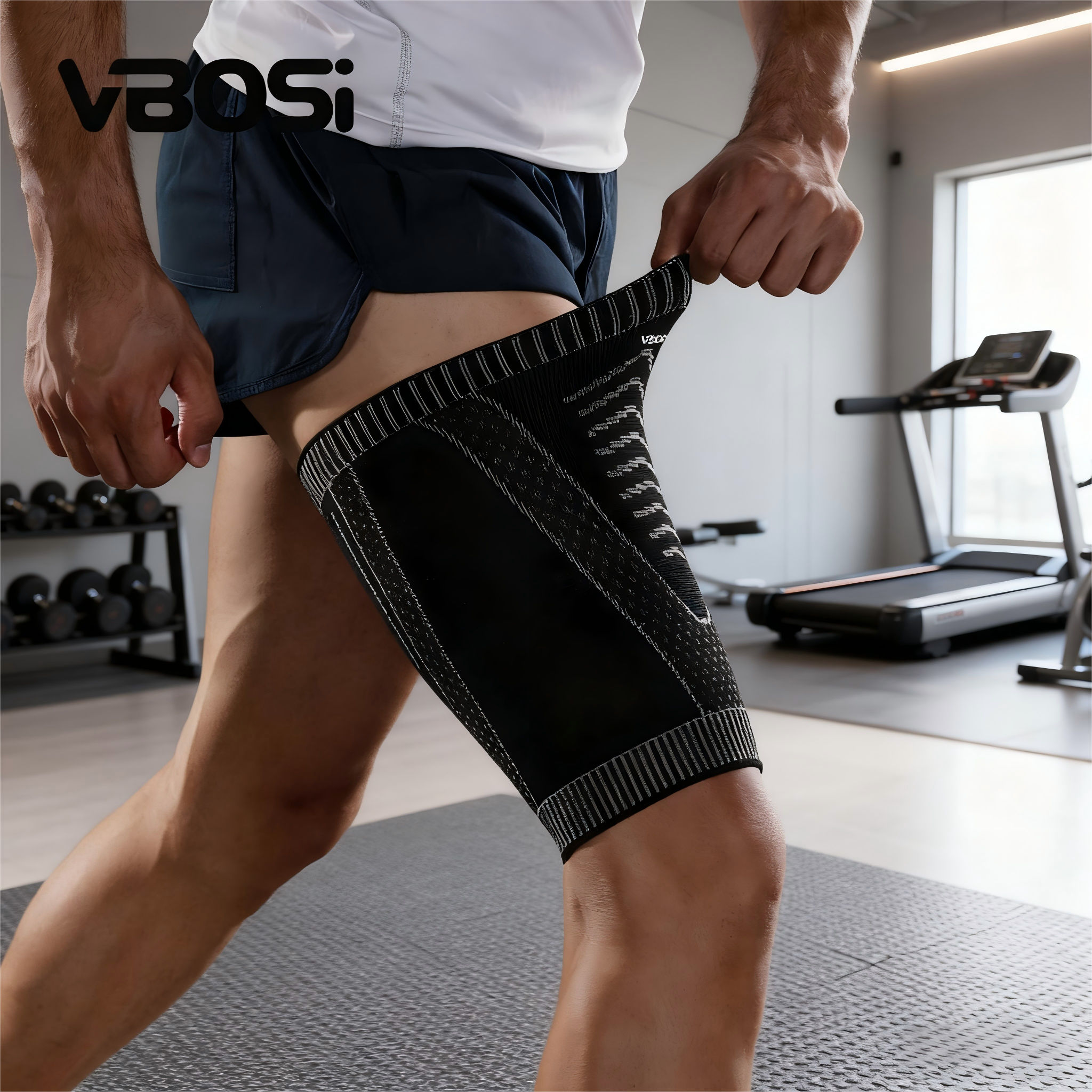VBOSi ปลอกรัดต้นขา 1 ชิ้น ยูนิเซ็กส์ กันลื่น รองรับการเล่นกีฬา ออกกําลังกาย สําหรับผู้ชายและผู้หญิง