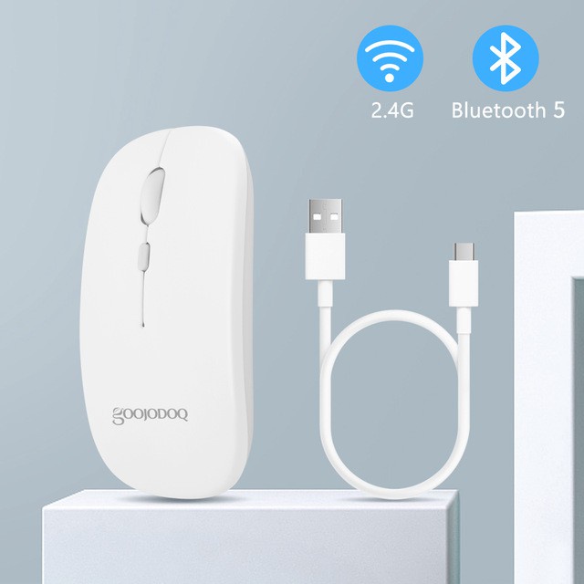 GOOJODOQ เมาส์ไร้สาย 2.4G สีมาการอง ปรับ DPI ได้ พร้อมสายชาร์จ รูปที่ 3