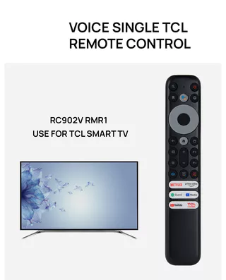 เหมาะสําหรับ TCL TV ฟังก์ชั่นอินฟราเรดเดียวรีโมทคอนโทรล RC902V FMR4