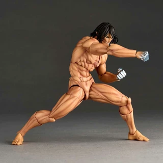 ฟิกเกอร์แอคชั่น Attack on Titan สูง 16 ซม. Kaiyodo Revoltech Amazing Yamaguchi ฟิกเกอร์ PVC Attack on Titan เอเรน เยเกอร์
