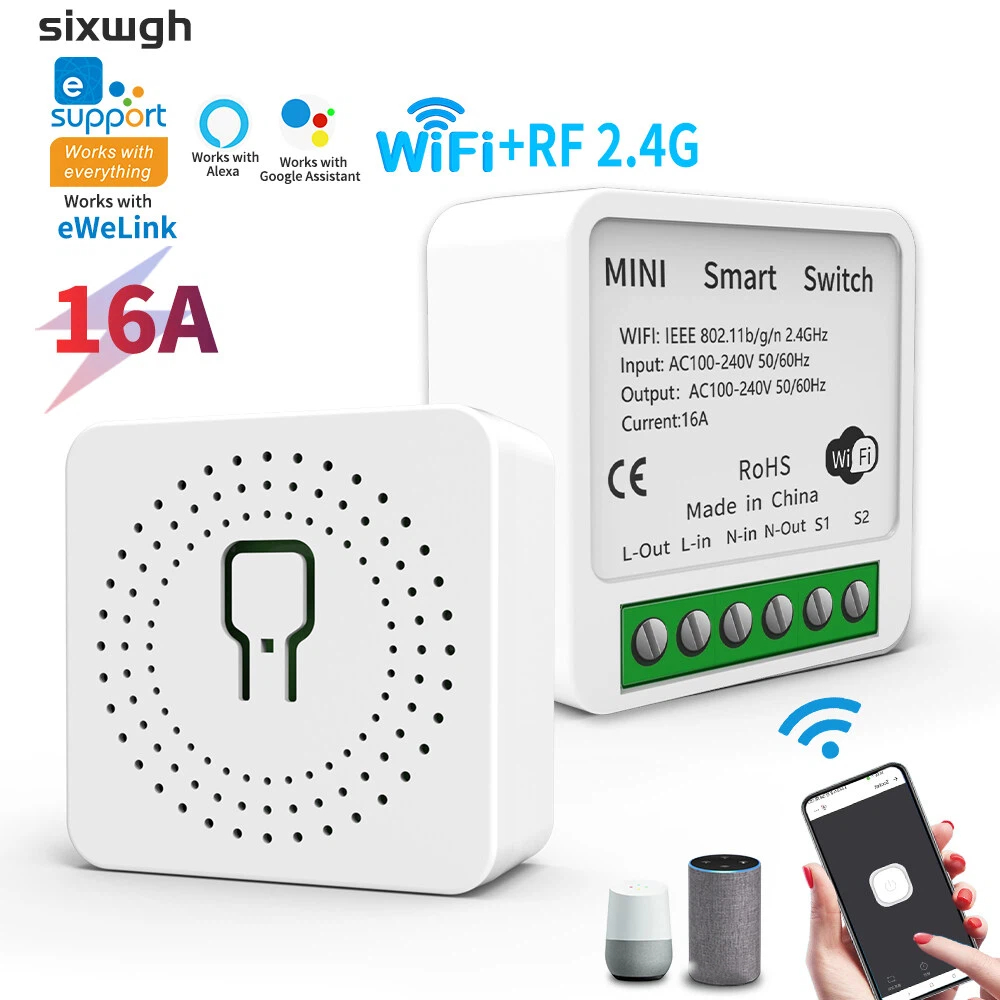 WiFi Smart Switch Breaker รองรับ eWeLink APP Alexa Google Home Voice