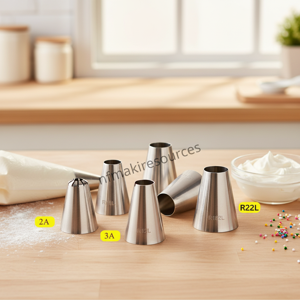 สไตล์ชีวิต-หัวฉีดกลมขนาดใหญ่ขายดี 1A 2A 3A R16L R18L R22L 808 ตกแต่งทาร์ตชีส ขนมอบ เค้ก ครีม