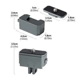 กล้องขาตั้งกล้องเมาท์อะแดปเตอร์เมาท์กล้องโลหะ Hummingbird ฐานวางจําหน่ายอย่างรวดเร็วสําหรับหินเงา INSTA360X5 ขยายสอง