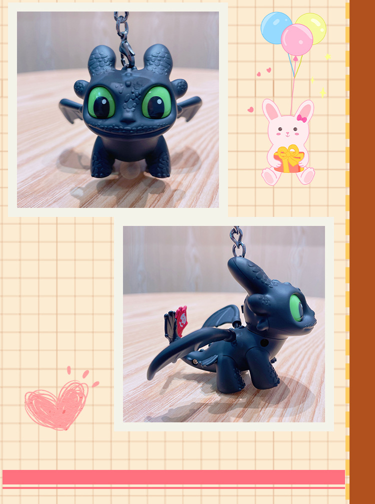 วิธีฝึกมังกรของคุณ Toothless Night Fury พวงกุญแจเรืองแสง LED Light Up จี้สําหรับกระเป๋าเป้สะพายหลังกุญแจรถของขวัญ ราคา ถูกที่สุด ดีลบีเคเค แกลเลอรีภาพที่ 8