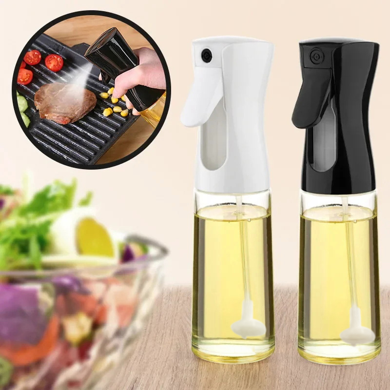 1 PC 200ml/300ml น ้ ํามันสเปรย ์ ขวดครัวทําอาหารน ้ ํามันมะกอก Dispenser Camping BBQ Baking Vinegar ซีอิ ๊ ว Sprayer คอนเทนเนอร ์