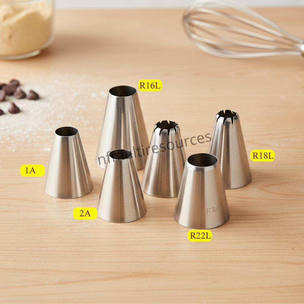 สไตล์ชีวิต - หัวบีบแต่งหน้าเค้กขนาดใหญ่ ทรงกลม 1A 2A 3A R16L R18L R22L 808 ตกแต่งชีสทาร์ต ขนมเค้ก คร