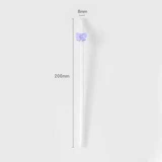 หลอดแก้วโบว์ผีเสื้อนํากลับมาใช้ใหม่ได้,หลอดดูดนํากลับมาใช้ใหม่ทนความร้อนสําหรับชานม,น้ําผลไม้,อาหารติดต่อปลอดภัยห้องครัวและห้องอาหารอุปกรณ์เสริม,หลอด8มม