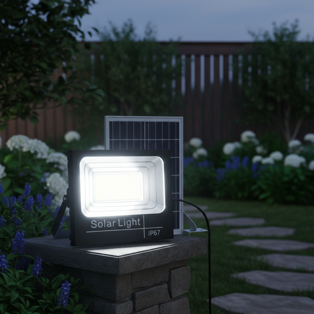 โคมไฟ LED พลังงานแสงอาทิตย์กันน้ํา IP67 3000W สําหรับใช้ในห้องและกลางแจ้งในสวน