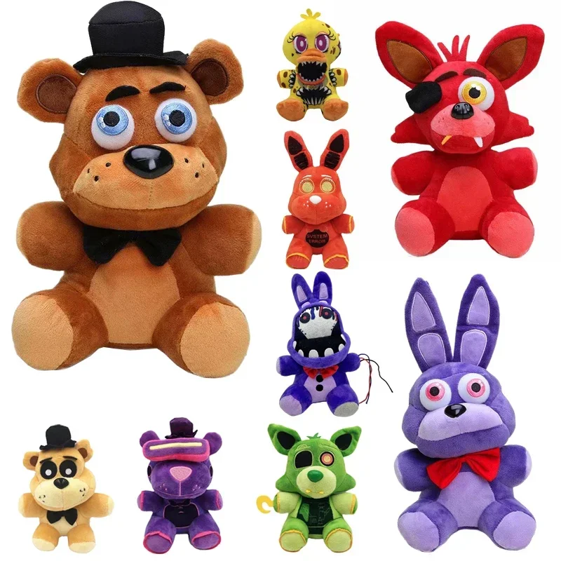 ของเล่นตุ๊กตา FNAF Freddy ใหม่ ขนาด 22-25 ซม. ตุ๊กตาสัตว์ยัดนุ่น & ตุ๊กตาหมีกระต่าย เกม Fnaf ของเล่น
