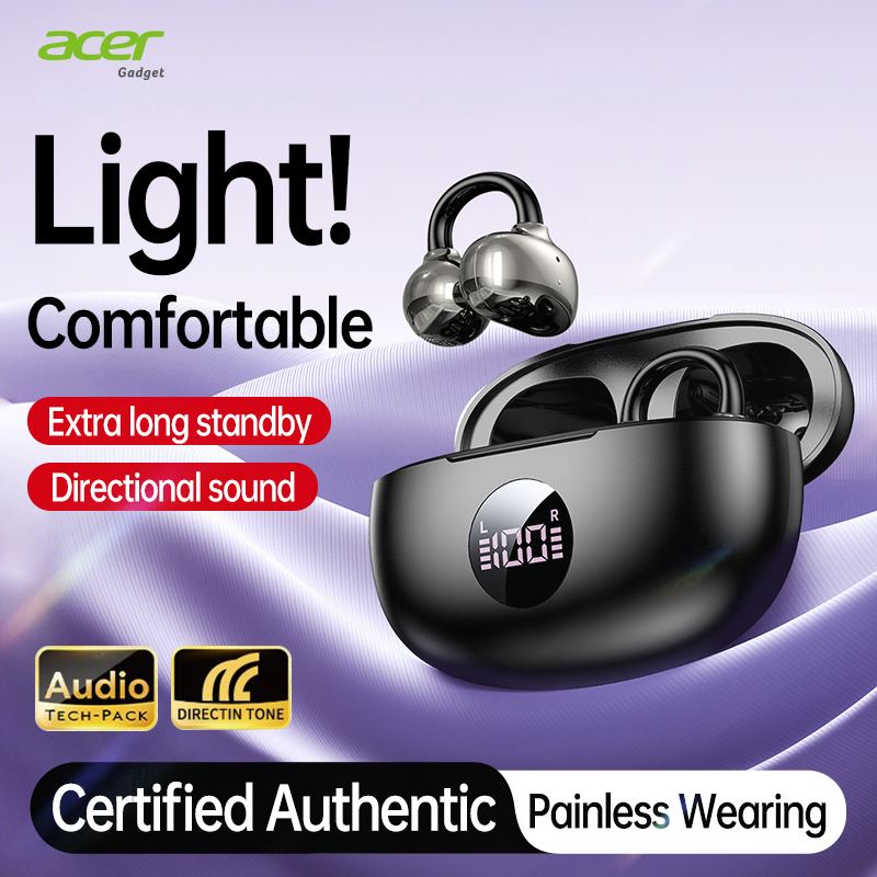 ชุดหูฟัง Acer โอ้577การออกแบบคลิปหูไร้สายเปิดหูฟังคุณภาพเสียงไฮไฟหูฟังบลูทูธสวมใส่สบายกีฬาวิ่ง
