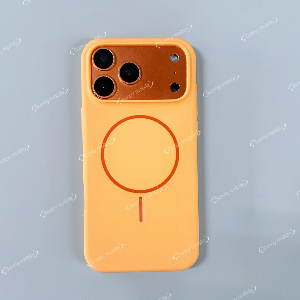 เคสกำมะหยี่ชาร์จได้ รุ่นใหม่ สำหรับ IP IOS 17 Pro Max รุ่น iP17ProMax สีส้ม