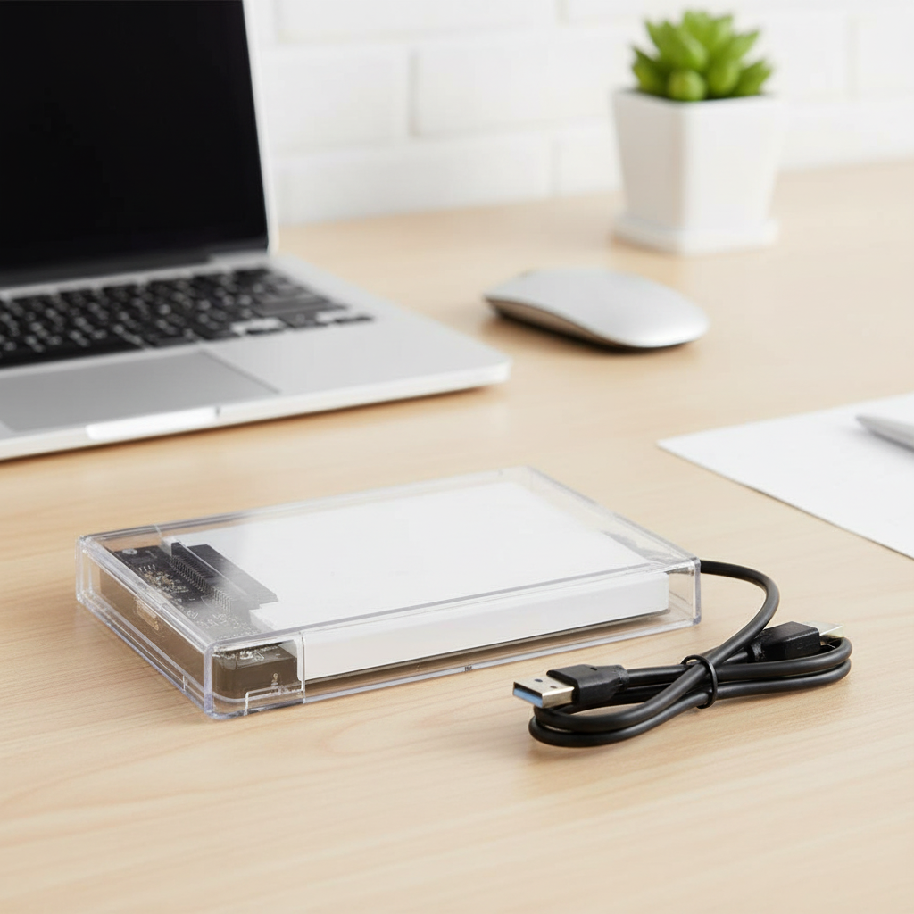 กล่องใส่ฮาร์ดไดรฟ์ USB 3.0 Type C ใส สําหรับฮาร์ดไดรฟ์ขนาด 2.5 นิ้ว และ 3.5 นิ้ว รองรับ SATA HDD SSD