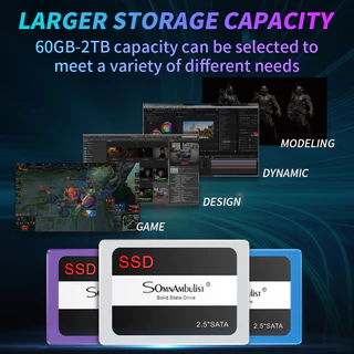 Somnambulist 256GB SSD 2.5 SATA III สําหรับแล็ปท็อป พีซี เดสก์ท็อป ความเร็วสูง