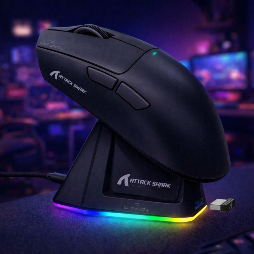 เมาส์เกมมิ่ง ATTACK SHARK X11 พร้อมเซ็นเซอร์ PAW3311 รองรับ 3 โหมดไร้สาย ของขวัญสําหรับแล็ปท็อปหรือพ