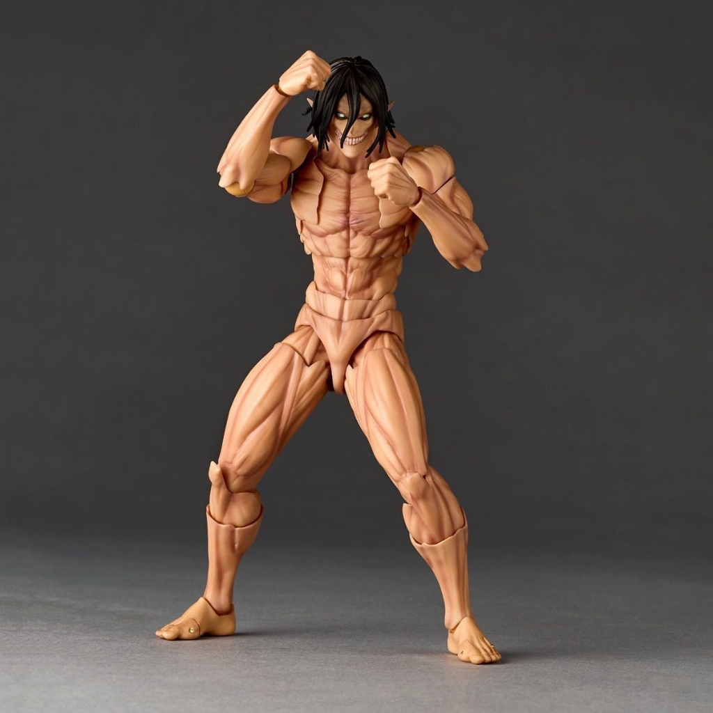ฟิกเกอร์แอคชั่น Attack on Titan สูง 16 ซม. Kaiyodo Revoltech Amazing Yamaguchi Attack on Titan Eren 