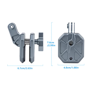 สําหรับ DJI Action6/5 กล้องกีฬารถจักรยานยนต์กระจกกระจก Clamp ขี่สําหรับ GoPro Bracket